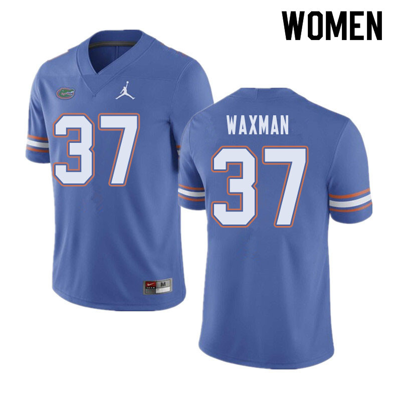 Jordan Brand Women #37 Tyler Waxman Florida Gators College Football Jerseys Sale-Blue - Click Image to Close